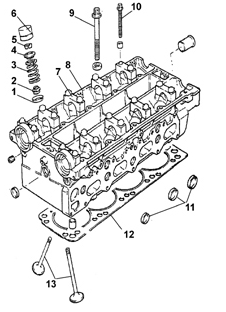 Головка блока цилиндров двигателя DOHC