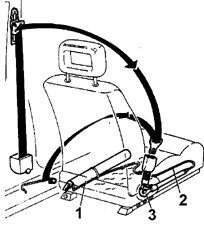 Система механического натяжения ремней безопасности переднего сидения
