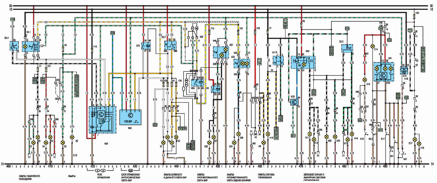 Электрическая схема моделей с 1991 года